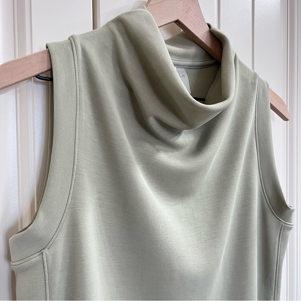 Calia Womens Sandwash Sleeveless Pullover Cowl Neck in Olive Green, Size XS, NWT - Picture 9 of 11